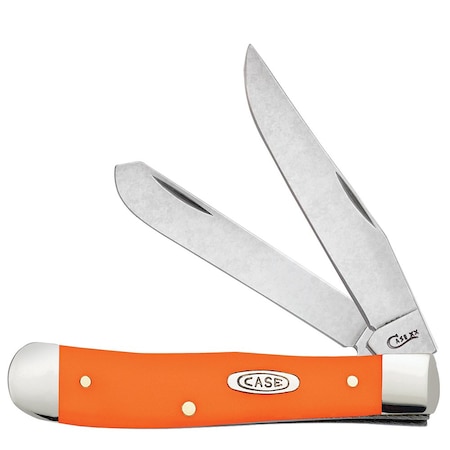 Case Cutlery Knife, Smooth Orange Syn Trapper 80500